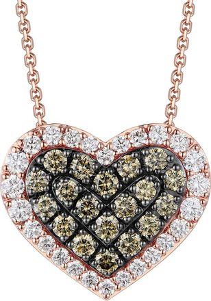 Le Vian Hearts 14K Rose Gold 1.65 Ct. Tw. Diamond Pendant Necklace