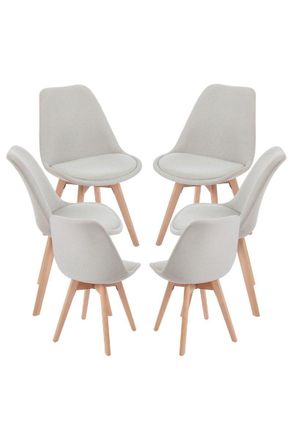 Regalos Miguel Regalos Miguel - Packs Sillas Comedor - Pack 6 Sillas Synk Tela - Beige