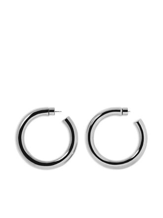 Jennifer Fisher 14K white gold jJamma hoop earrings - women - 14kt Gold/Gold Plated Brass - One Size - Silver
