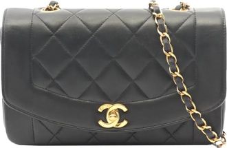 Chanel 1994-1996 Small Lambskin Diana Flap crossbody bag - Nero