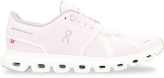 On Womens Low-Top Sneakers Cloud 6 Pink Polyester Trainers