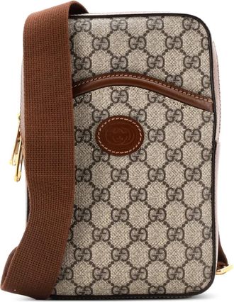 Gucci GG Sling tas met GG-logo gecoat canvas kleine crossbodytas - Bruin