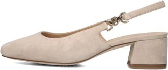 Peter Kaiser Schoenen, Dames, Beige, 38 1/2 EU, Leer, Elegante Beige Slingbacks voor Vrouwen