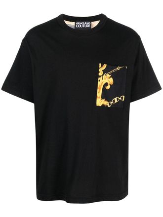Versace Jeans Couture T-shirt Barocco con stampa - Nero