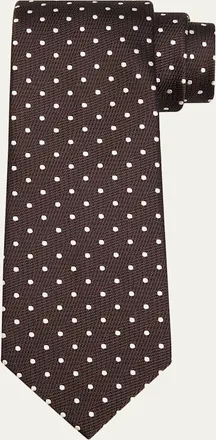 Tom Ford Mens Polka Dot Silk Tie