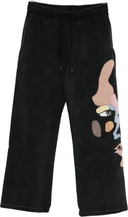 KidSuper Studios Zwarte Side Eye Broek - Heren - Straight fit broeken - Zwart - L - Broeken