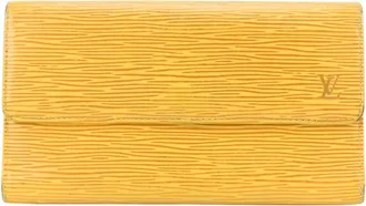 Louis Vuitton Purple Yellow Epi Leather Wallet (Tri-Fold) (Pre-Owned)