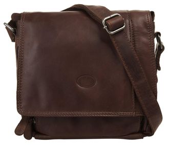 Pik&eacute; Umh&auml;ngetasche PIK&Eacute;, Damen, Gr. B/H/T: 23cm x 22cm x 10cm onesize, braun, Leder, used, Taschen Umh&auml;ngetasche, echt Leder