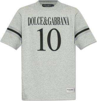 Dolce & Gabbana T-shirt met print - Heren - T-shirts - Grijs - S - Tops