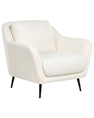 Beliani Sill&oacute;n chenilla blanco
