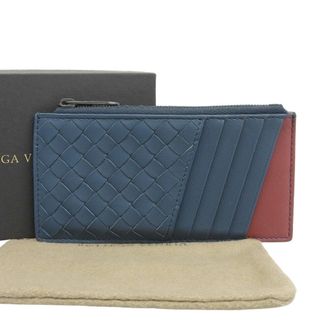 Bottega Veneta Blue Red Color Leather Coin Purse/Coin Case (Pre-Owned)