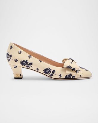 Valentino Garavani Bowow Floral Bow Pumps