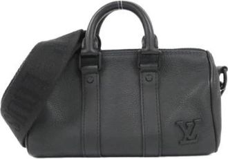 Louis Vuitton Pre-owned Aerogram Boston Bag - Dames - Vintage Weekendtas - Zwart - ONE Size - Leer - Vintage