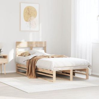 vidaXL Vidaxl - Estructura De Cama Sin Colch&oacute;n Madera Maciza De Pino 100x200 Cm