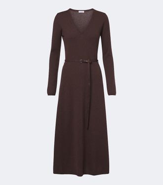 Brunello Cucinelli Monili belted cotton midi dress