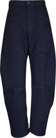Nili Lotan Shon Jean - Dames - Loose Fit Jeans - Blauw - W27 - Katoen - Jeans