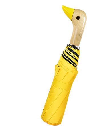 Generic Duck Umbrella | Travel Umbrella | 8 Ribs Umbrellas | Uv and Rain Umbrella | Wooden Handled Umbrella | Cute Sun and Rain Umbrella | 3 Folding Wood Hand