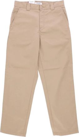 Carhartt Work in Progress Leather Rinsed Long Broeken - Heren - Chinos - Beige - W29 - Katoen - Broeken