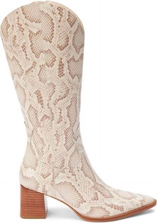 Matisse Footwear Womens Addison Snake Boots In Beige Multi