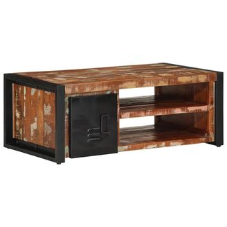 Berkfield Home Coffee Table Multicolour 90x50x36 cm Solid Wood Reclaimed | Size: 90 x 50 x 36 cm