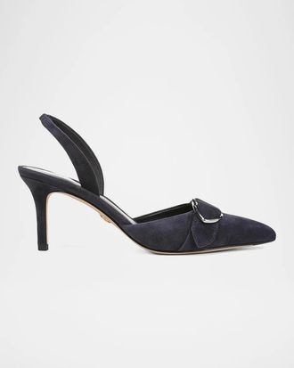 Veronica Beard Loralyn Suede Slingback Pumps