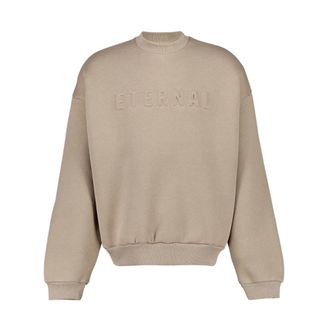 Fear of God Beige Crewneck Sweatshirt with Eternal Logo