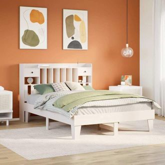 vidaXL Estructura De Cama Sin Colch&oacute;n Madera De Pino Blanca 140x200 Cm Vidaxl