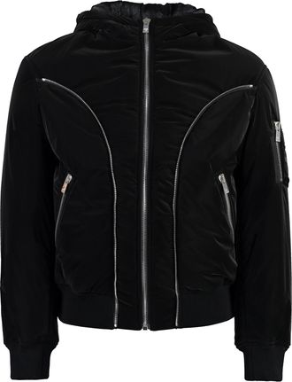 Versace Mens Hooded Nylon Jacket - Black Cotton - Size EU 48 (Mens)