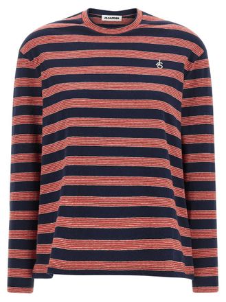Jil Sander Multicolor Stripes Logo T-Shirt