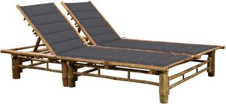 vidaXL Vidaxl - Tumbona Con Cojines Para 2 Personas Bamb&uacute;