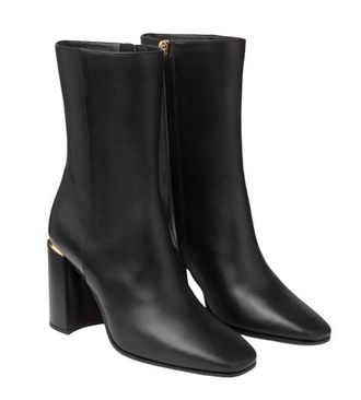 Jimmy Choo London Black Leather Loren Boots Size 37.5