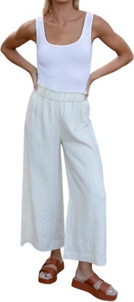 Emerson Fry Pull On Pants In Arctic Wolf Linen