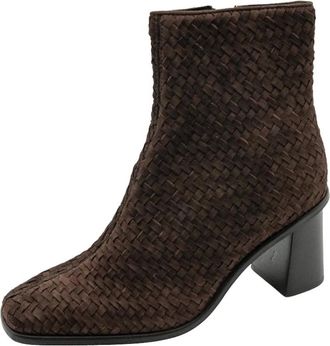 Gioseppo Geweven leren enkellaarsjes - Dames - Schoenen - Bruin - Maat: 37 EU Leer