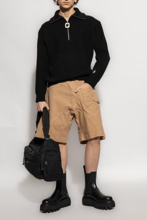 J.W.Anderson Logo Shorts, Mens, Beige