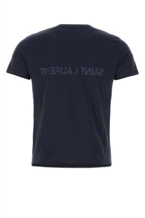 Saint Laurent 663278y37aw 4145 Marinenaturel T-Shirt T-shirts And Polos