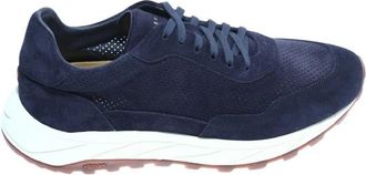 Henderson Unlined Suede Sneaker - Heren - Sneakers - Blauw - 42 EU - Su&egrave;de - Schoenen