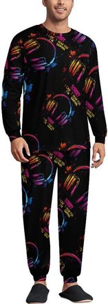 Generic Cant Hear You Im Gaming Headphones Soft Pajama Set Long Sleeve Lounge Sets Comfortable Sleepwear 2 Pjs Nightwear for Men Women