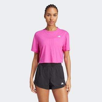 adidas T-Shirt ADIDAS PERFORMANCE TE MIN TEE, Damen, Gr. XXL, pink (semi lucid fuchsia), Obermaterial: 70% Polyester, 30% Viskose, Rundhals, Shirts T-Shirt, 