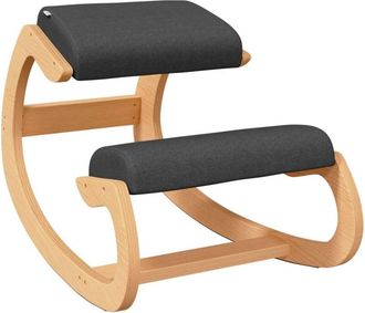 vidaXL Taburete Rodillas Madera Contrachapada Abedul Negro 55x84x55 Cm Vidaxl