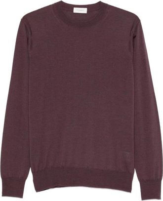 Paolo Pecora Round-neck Truien - Heren - Ronde hals truien - Paars - XL - Truien & Vesten