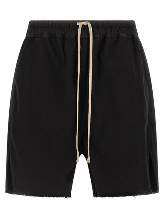 Rick Owens Black Long Boxers Butt Zip Bermuda Shorts