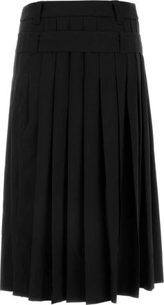 Alexander McQueen Alexander Mcqueen Womens Black Wool Skirt - Size EU 38 (Womens)