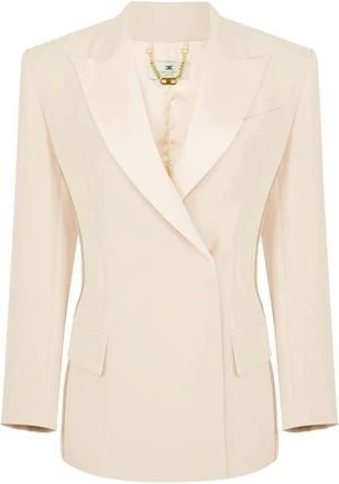Elisabetta Franchi Dames, Jassen, Beige, Maat: S Satijn