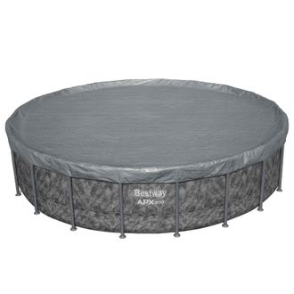 Bestway Cubierta Para Piscina 1 &Oslash;4,27 M Redondo Poli&eacute;ster Gris For Bestway