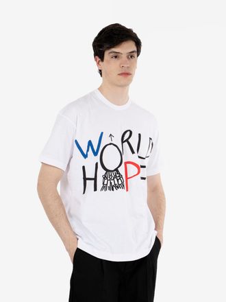 Comme Des Gar&ccedil;ons T-shirt con stampa bianca