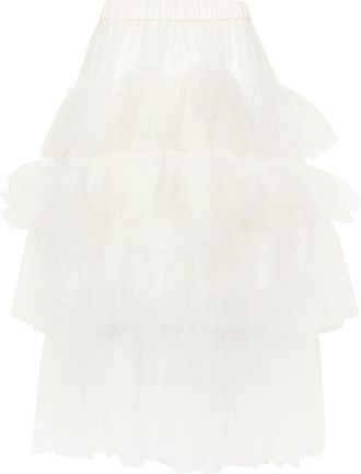 Simone Rocha Ruffled Tiered Tulle Skirt - Womens - Acetate/Polyamide/Silk/AcetateCuproNylon