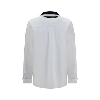 sacai Integrated Scarf Detail Shirt - White