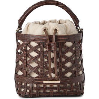 Brahmin Mini Amelia Top Handle Bucket Bag in Chestnut at Nordstrom