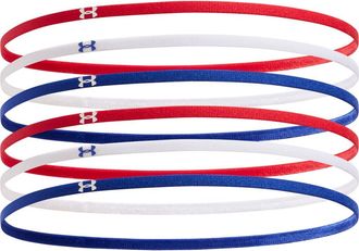 Under Armour Assorted 6-Pack Mini Headbands in Red //White at Nordstrom