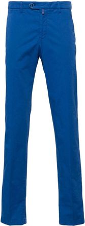 Kiton mid-rise chinos - men - Cotton/Elastane/Cotton - 40 - Blue